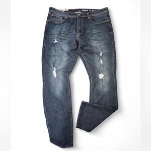 Men's Slim Straight Distressed Denim Jeans